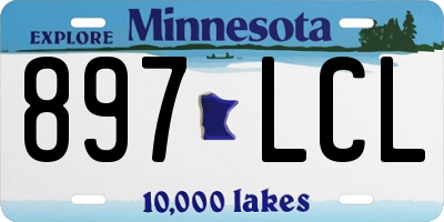 MN license plate 897LCL