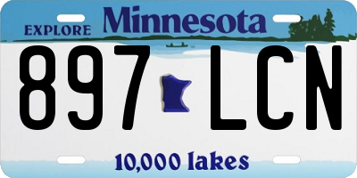 MN license plate 897LCN