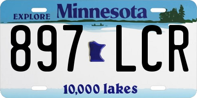 MN license plate 897LCR
