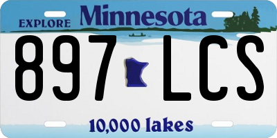 MN license plate 897LCS