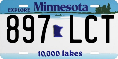 MN license plate 897LCT