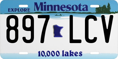 MN license plate 897LCV