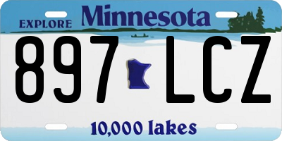 MN license plate 897LCZ