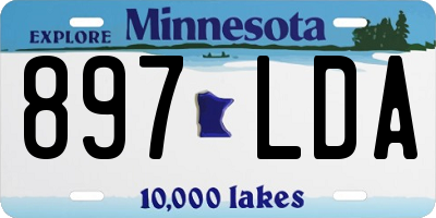 MN license plate 897LDA