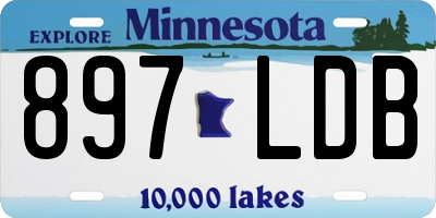 MN license plate 897LDB