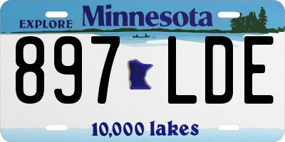 MN license plate 897LDE