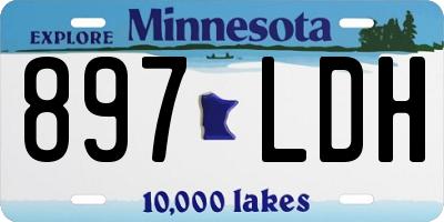 MN license plate 897LDH