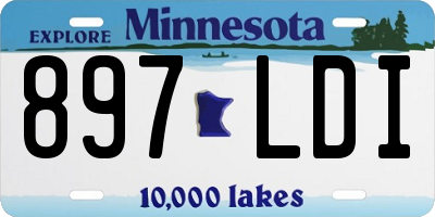 MN license plate 897LDI