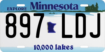 MN license plate 897LDJ