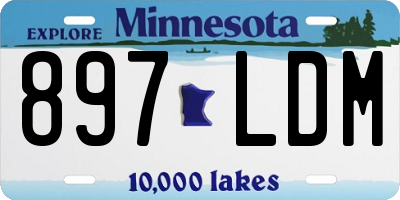 MN license plate 897LDM