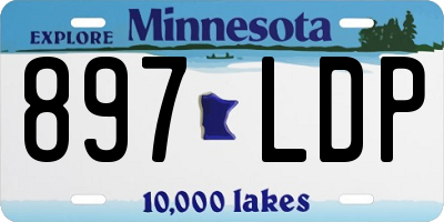 MN license plate 897LDP