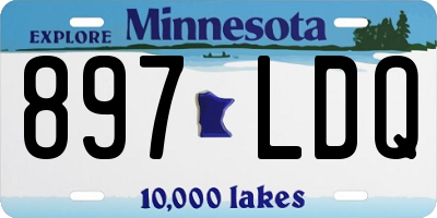 MN license plate 897LDQ