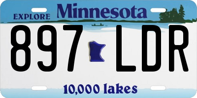 MN license plate 897LDR