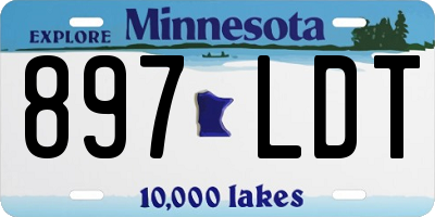 MN license plate 897LDT