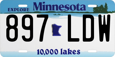 MN license plate 897LDW