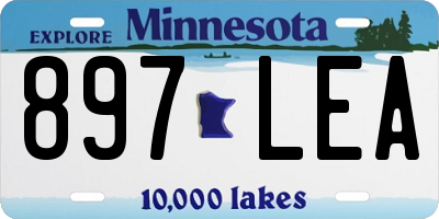 MN license plate 897LEA