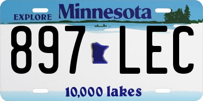 MN license plate 897LEC