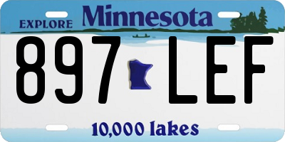 MN license plate 897LEF