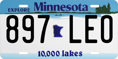 MN license plate 897LEO