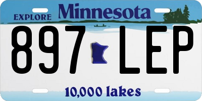 MN license plate 897LEP