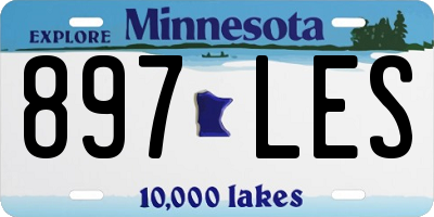 MN license plate 897LES