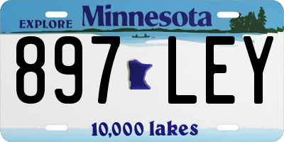 MN license plate 897LEY