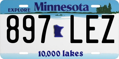 MN license plate 897LEZ