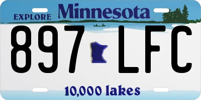 MN license plate 897LFC