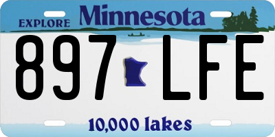MN license plate 897LFE