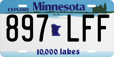 MN license plate 897LFF