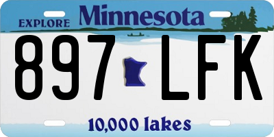 MN license plate 897LFK
