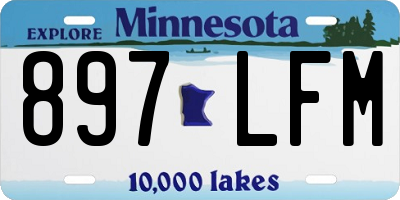 MN license plate 897LFM