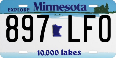 MN license plate 897LFO