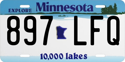 MN license plate 897LFQ