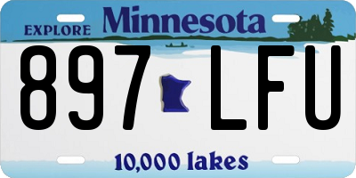 MN license plate 897LFU