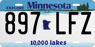 MN license plate 897LFZ