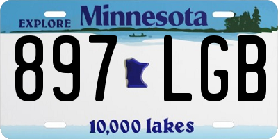 MN license plate 897LGB