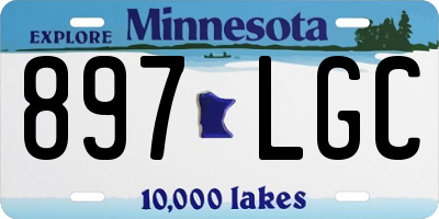 MN license plate 897LGC