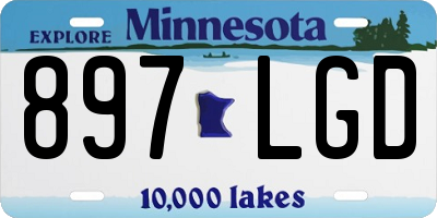 MN license plate 897LGD
