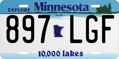 MN license plate 897LGF