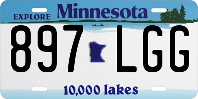 MN license plate 897LGG