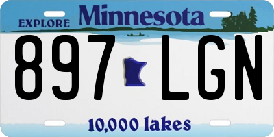 MN license plate 897LGN