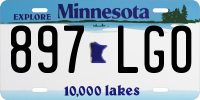 MN license plate 897LGO