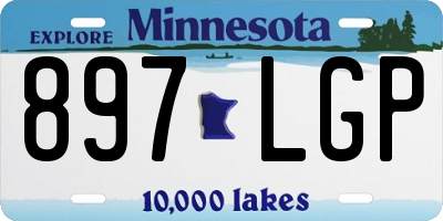 MN license plate 897LGP