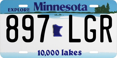 MN license plate 897LGR
