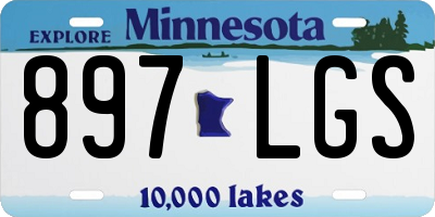 MN license plate 897LGS