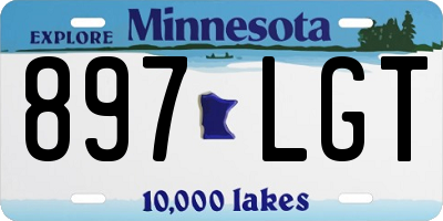 MN license plate 897LGT
