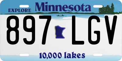 MN license plate 897LGV