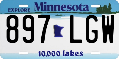 MN license plate 897LGW