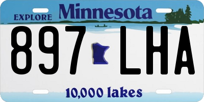 MN license plate 897LHA